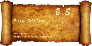 Buza Sára névjegykártya