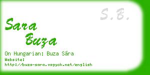 sara buza business card